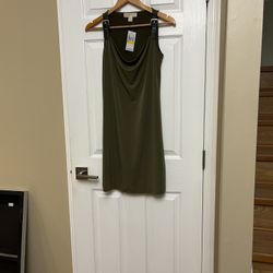 Michael Kors Olive Midi Dress. New with Tags. Size M.