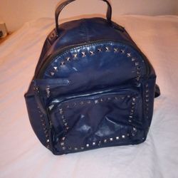WOMENS SMALL LEATHER STUDDED BACKPACK TOTE
