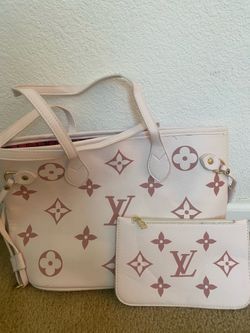 Pink and White Purse