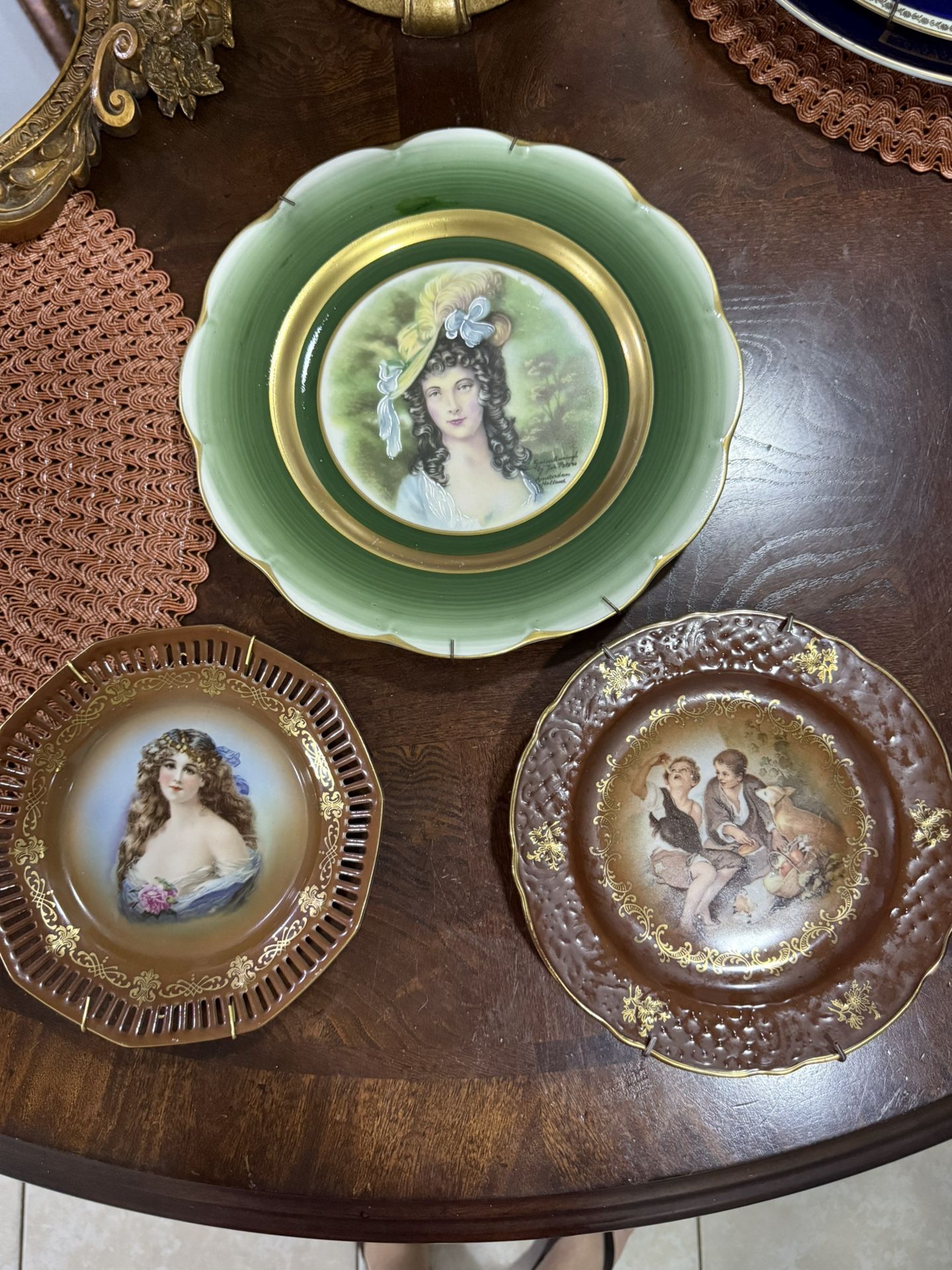 Antique Porcelain Decorative Plates Lot Germany 