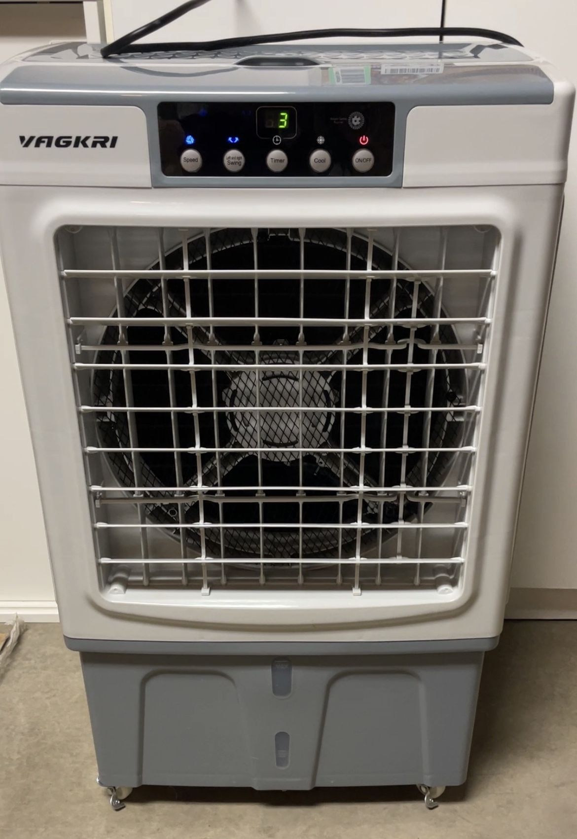 New! Evaporative Cooler, VAGKRI 2100CFM Air Cooler, 120°Oscillation