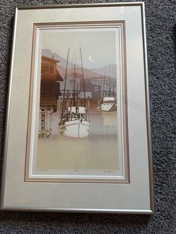 Pair of vintage Virgil thrasher serigraphs prints