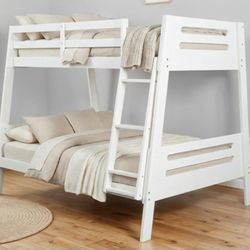 Brand New White Twin Over Full Bunk Bed 