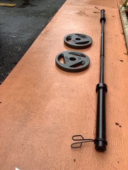 7ft Olympic 2inch Barbell , 25.lbs x 2 new
