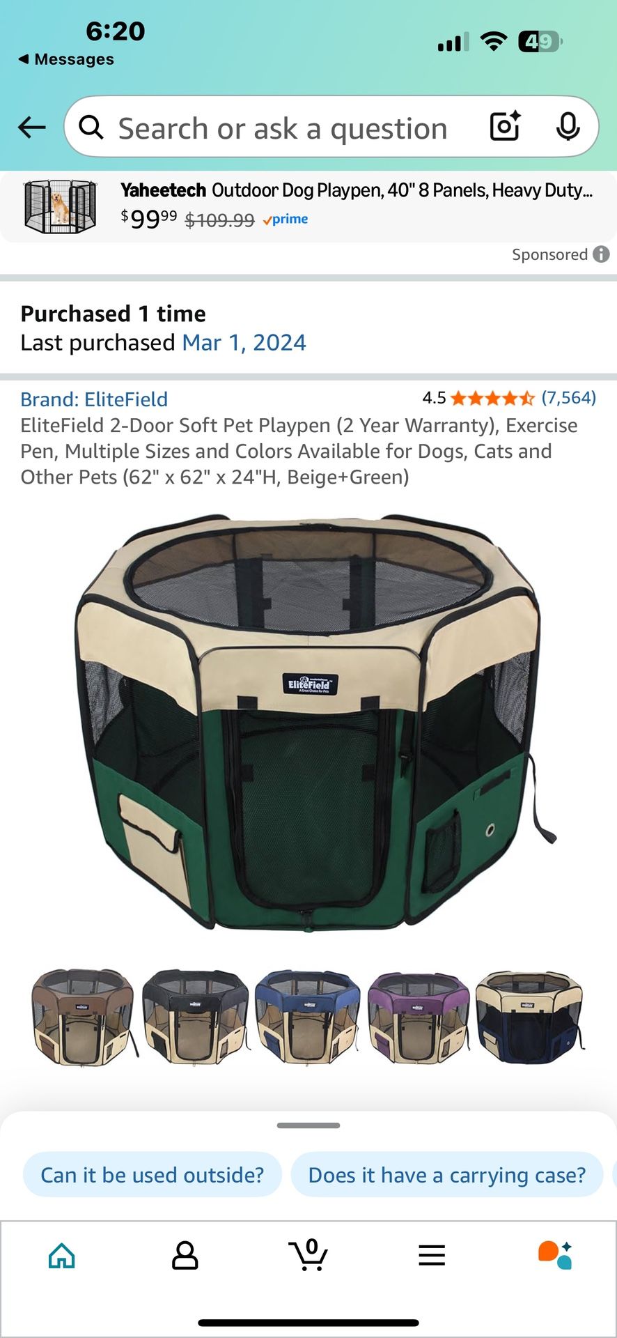 EliteField 2-door Soft pet Playpen