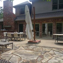 Massive Frontgate Patio Umbrella 