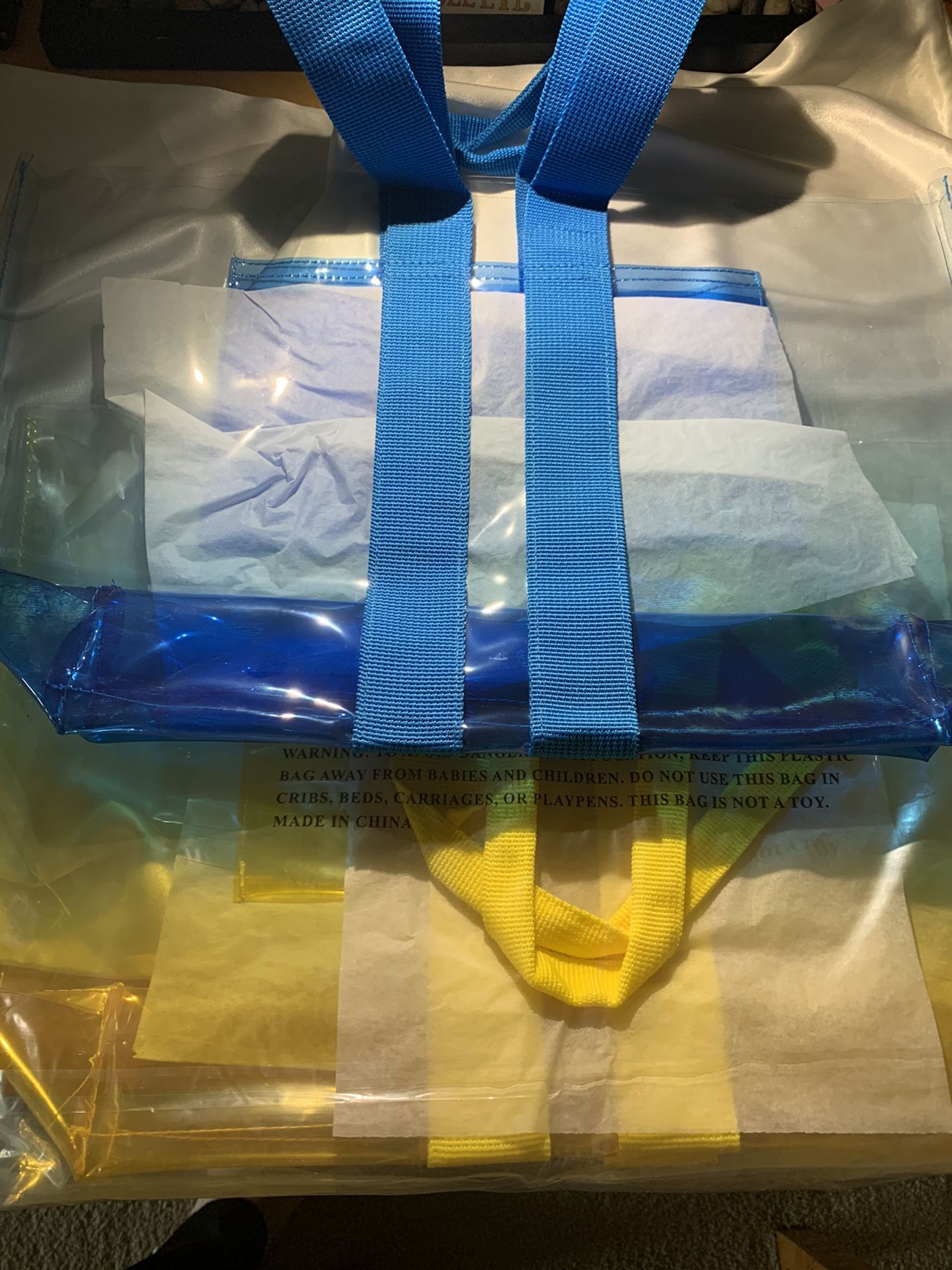 BEACH BAG Heavy Plastic Waterproof Tote .