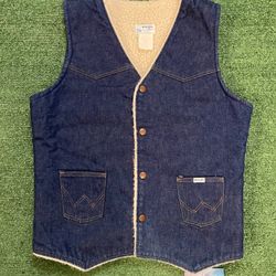 Vintage 1960s Wrangler Denim Sherpa vest
