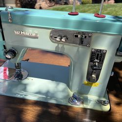 White Cabinet Sewing Machine - Works Perfectly 