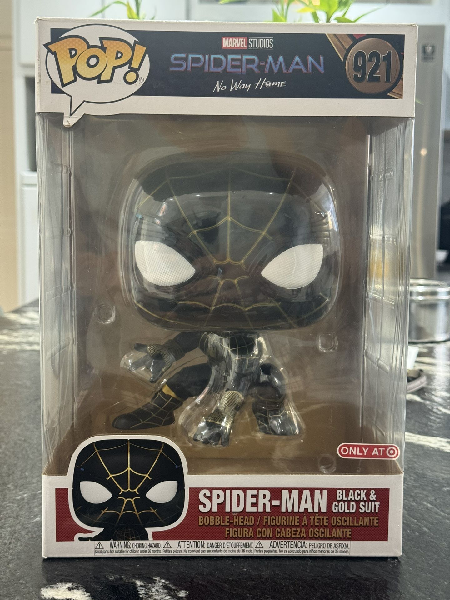 Funko Pop! Spider-Man (Black & Gold Suit) – Marvel No Way Home #921 – Target Exclusive