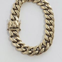 I Deliver I Ship 14k Gold Plated Miami Cuban Link bracelet