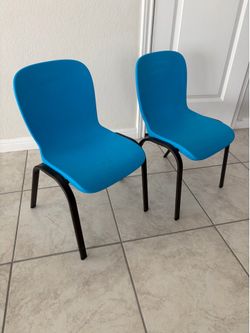 Set of 2 Lifetime Kids Stacking Chairs – Glacier Blue Playroom Chairs