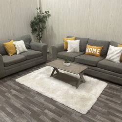 Gray Jonathan Louis Couch & Loveseat - Delivery Available