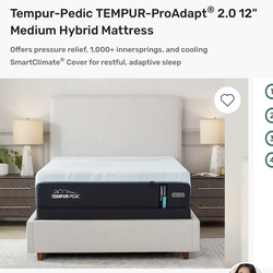 Tempur-pedic Pro Smart King Mattress and Tempur-pedic Ergo Smart Base