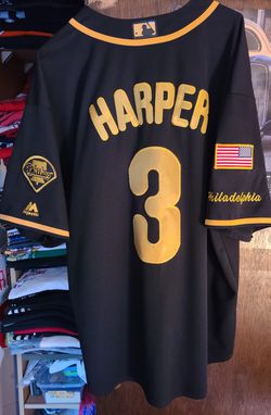 Phillies Harper Black/gold Jersey XXL $50 for Sale in Berlin, NJ