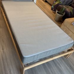 NEIDEN Bed frame, pine/Luröy, Twin (IKEA)