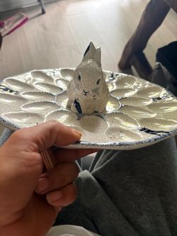 Deviled egg holder ceramic