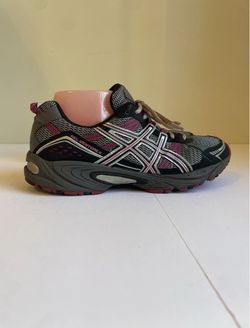 ASICS Gel Venture 4 Running Shoes Womens US 9.5 Sneakers Black Pink Gray  T383N
