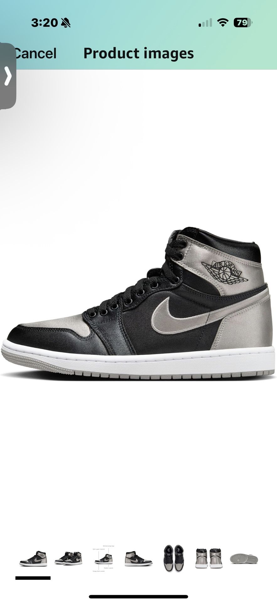 Men’s or Women's Air Jordan 1 Retro High OG 'Satin Shadow’