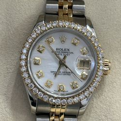 Pre Owned Rolex Ladies 26mm DateJust MOP Diamond Dial 