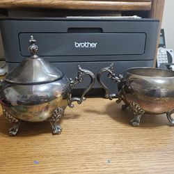 FB Rogers Silverplate Cream And Sugar Set
