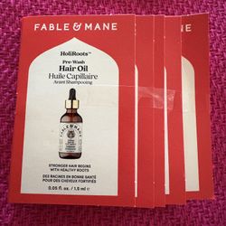 5x Fable and Mane Pre Wash Hair Oil  1.5ml