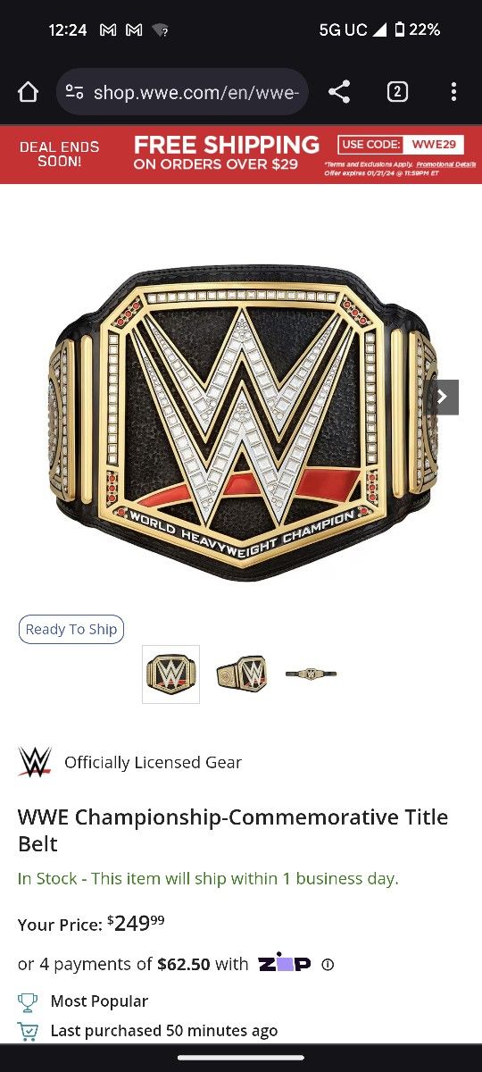 WWE/WWF Championship Belt Commemorative