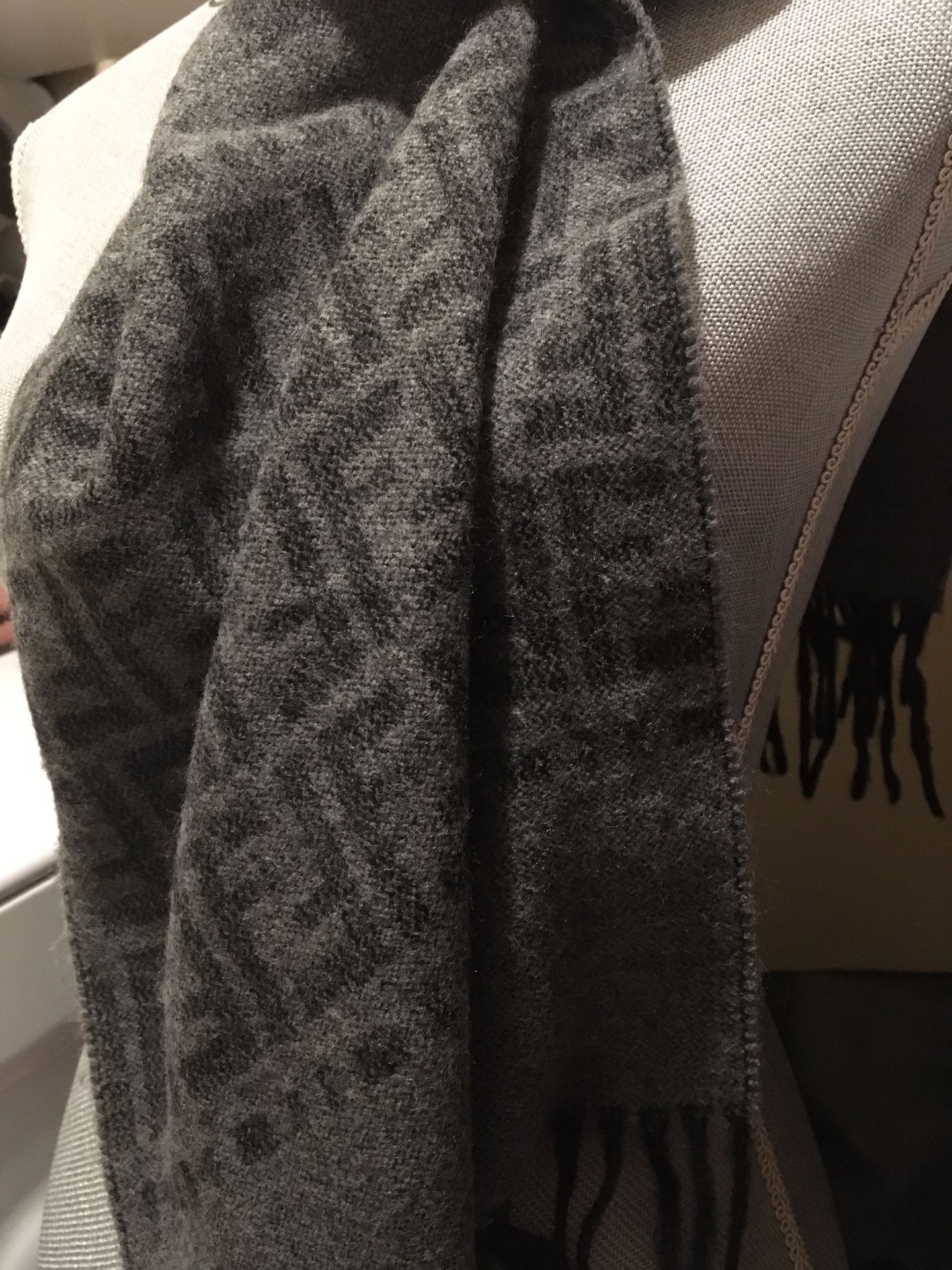 Fendi Zucca Gray Scarf