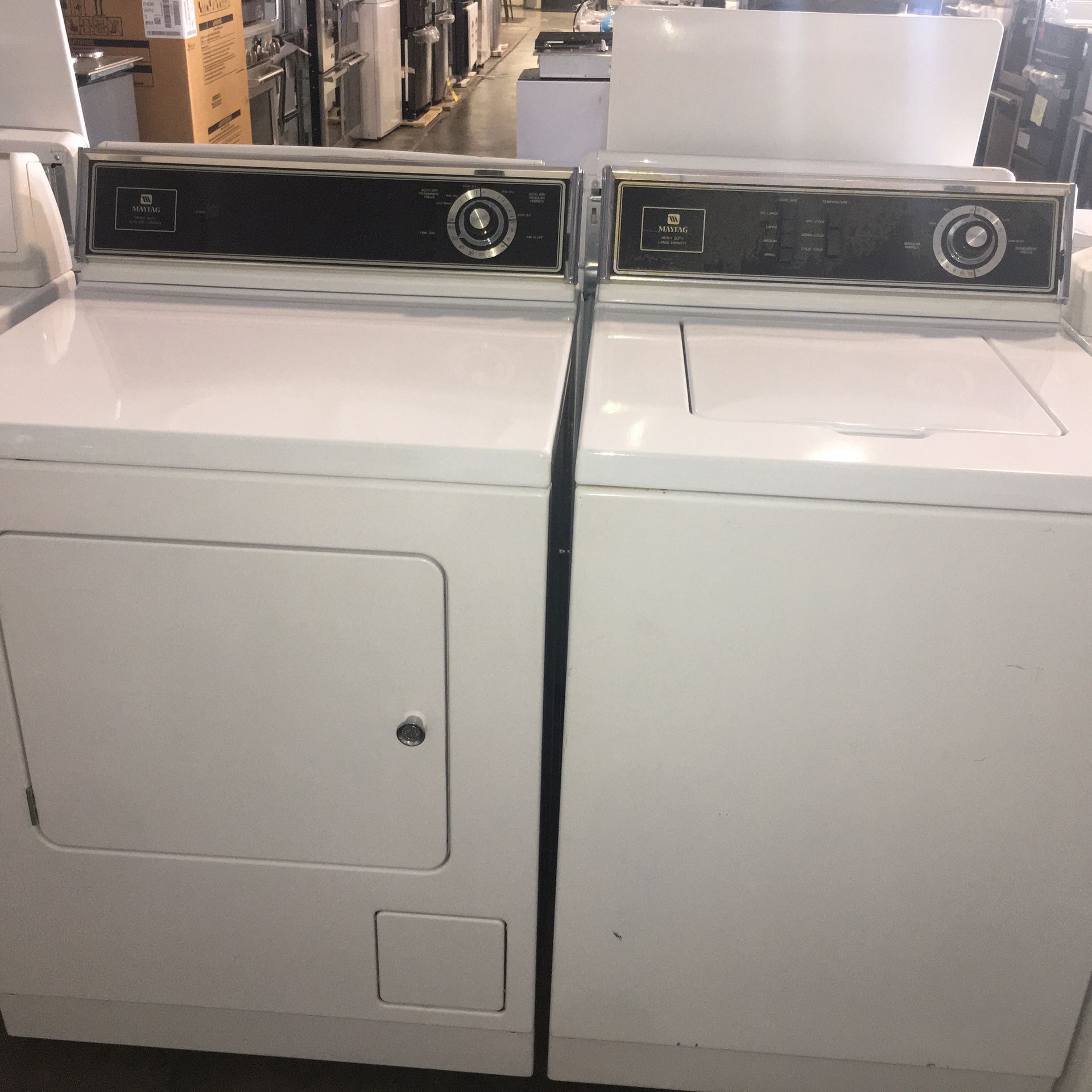 Maytag top load washer and gas dryer