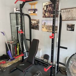 Power Cage Squat Rack W/weights 