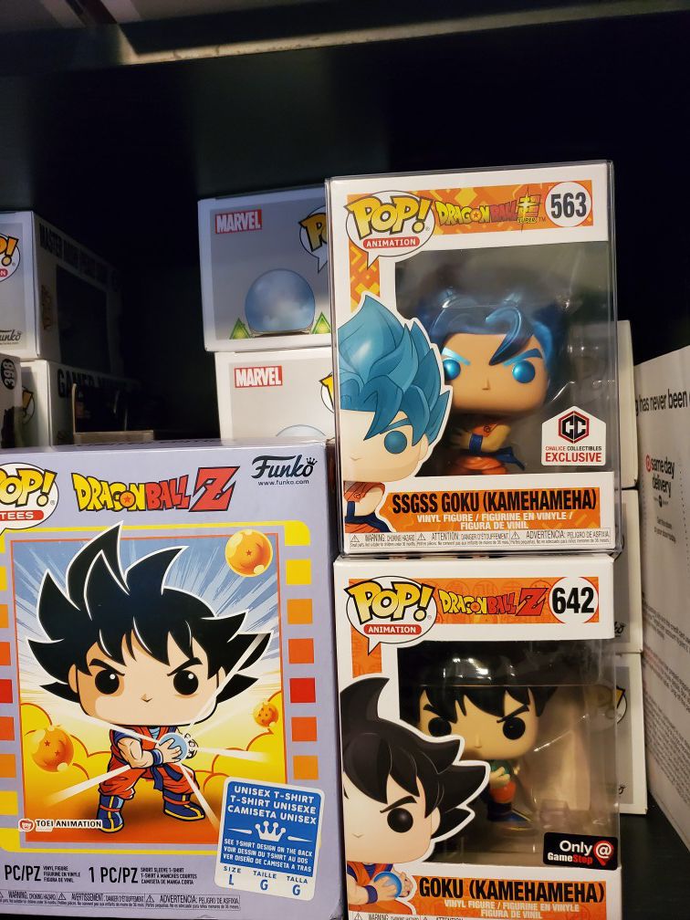 Dragonball Z Goku Kamahameha Funko Pop/Tee Large & Metallic SSGSS Goku