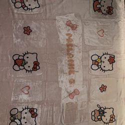 Kuromi and hello kitty custom blankets 