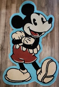 Disney Mickey Mouse Large 5x3 Foot Vintage Rug.