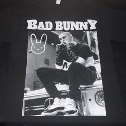 Bad Bunny |’ T-Shirt Black and White Concord 11’’s Adult Size Small New 