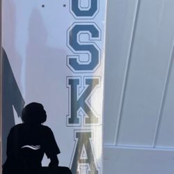 RED Muska Skateboard- Silhouette