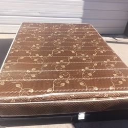 Queen Double Pillowtop Mattress And Box Spring 