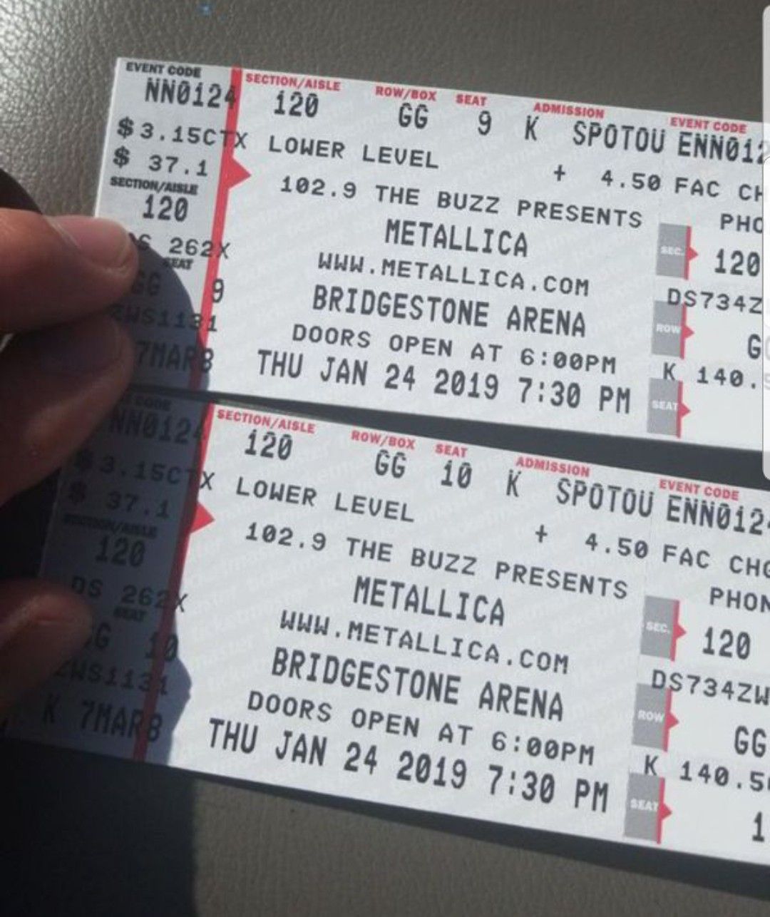 Metallica tickets