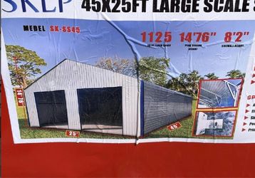 45x25 ft Metal Garage Building