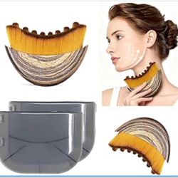 2PCS Lymphatic Contour Face Brush, Chin Jawline Sculpting Tool, Drainage Massager for Face & Neck,Ergonomic Design for Anti-Swelling & Fatigue Relief