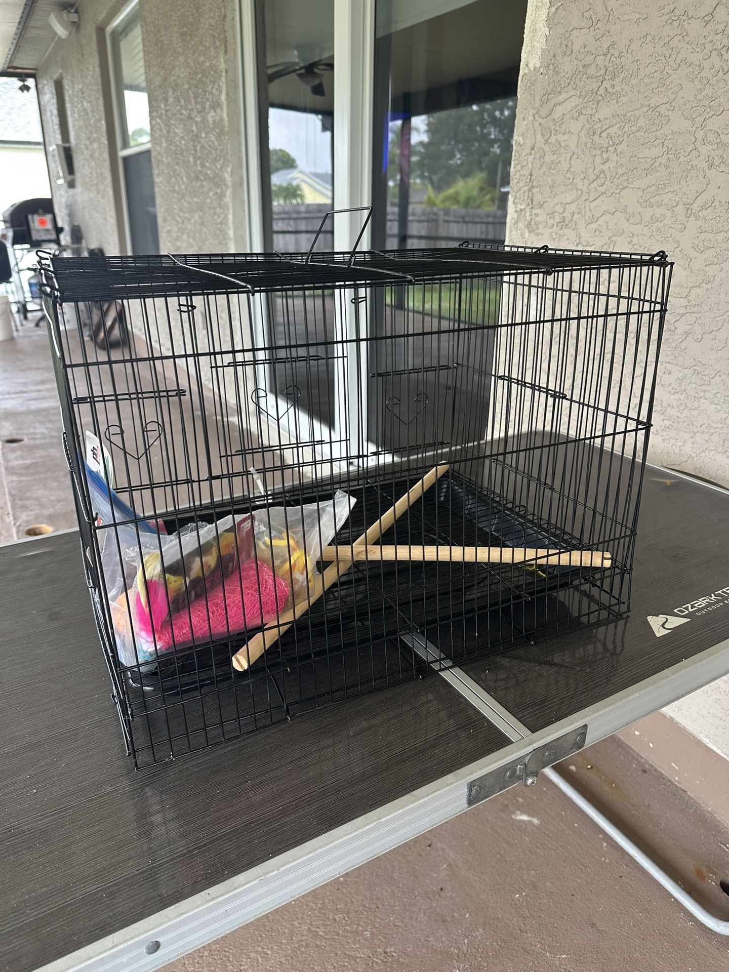 Bird Cage With Items