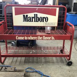 Vintage Marlboro Newspaper Stand