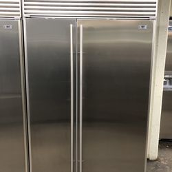 Sub Zero 48” Stainless Steel Side By Side Built In Refrigerator 