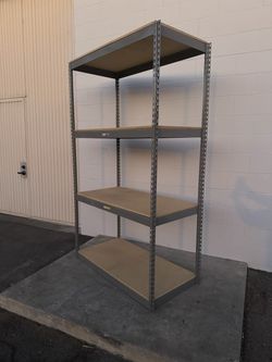 4 Tier Shelving 48 in W x 30 in D American Made Used Heavy Duty Steel Boltless Storage Racks Delivery Available