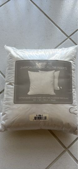 KAF Home 2-Pack Hypoallergenic Pillow Inserts 12x12