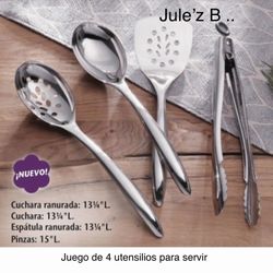 Princess House Juego De 4 Utensilios Nuevos En Su Caja 