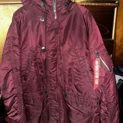 Alpha Industry Parka Burgundy 
