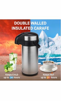 Coffee carafe for keeping hot and cold 102oz/3L Airpot coffee Dispatched with pump