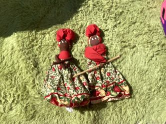 Paper towel & Plastic bag dolls