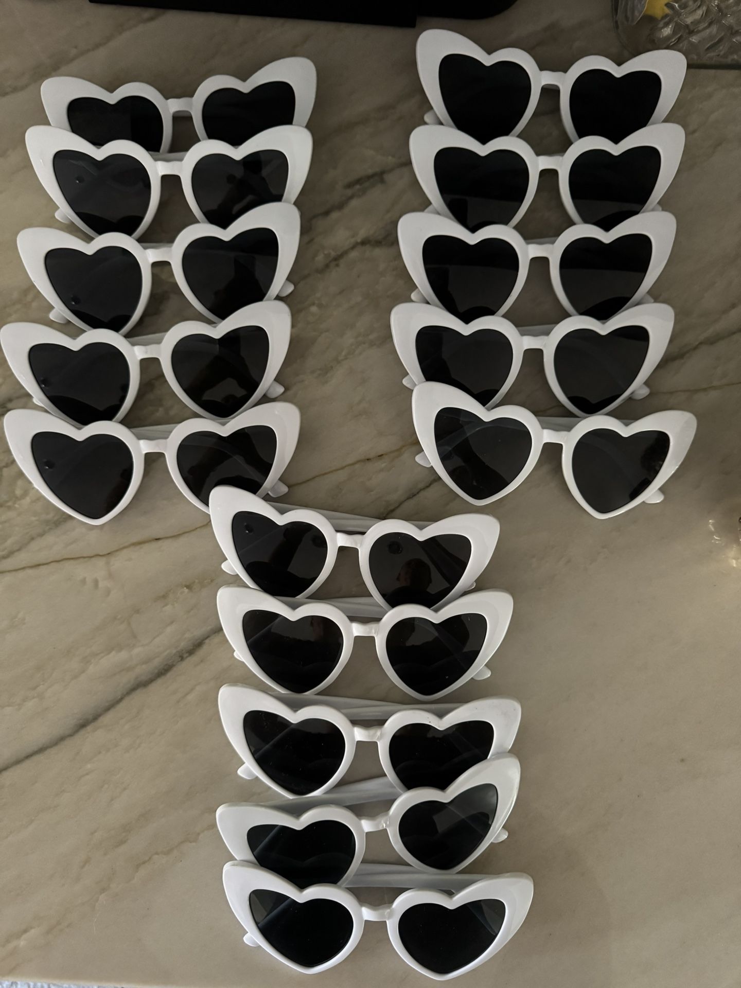 White heart sunglasses