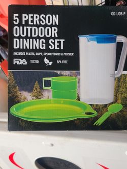 Outdoor camping dining set for 5 people